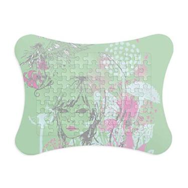 Imagem de Moldura de quebra-cabeça com asas de dente-de-leão para decoração de imagem