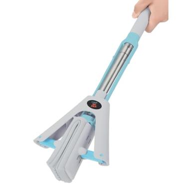 Imagem de Rodo Mop Fácil Cabo Extensor Aço Inox Celeste