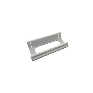 Imagem de Puxador Aluminio Buzio Porta Portao 145mm Correr Abrir Branco