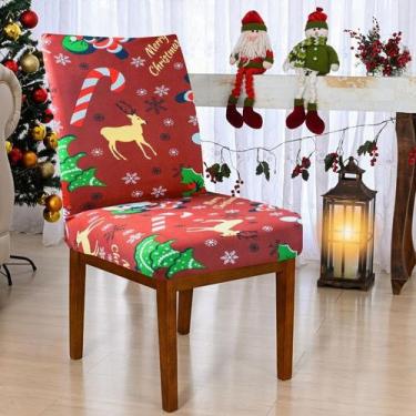 Imagem de Kit Com 3 Capa De Cadeira Natal Mesa Jantar Noite Feliz Top - Charme D