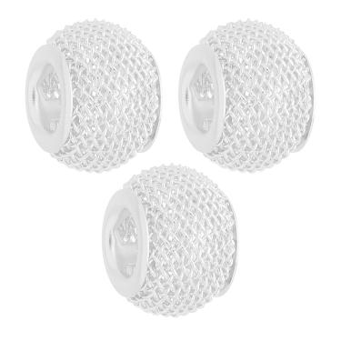 Imagem de Kit 3 Berloques Separadores  Murano Telinha Para Pandora Banhado a Prata 925