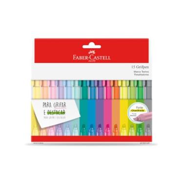 Imagem de Caneta Marca Texto, Faber-Castell, Grifpen, 15 Cores, Modelo: MT/ES15ZF, Cor: Multicor