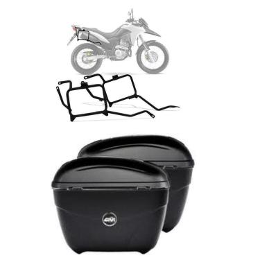 Imagem de Kit Par Bau Givi E21N + Suporte Givi Pl1114 P Honda Xre300