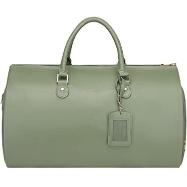 Imagem de Modoker Bolsa feminina conversível de couro com alça de ombro, bolsa esportiva de mão - 2 em 1 bolsa de viagem para pendurar, Verde, Large, Vestido