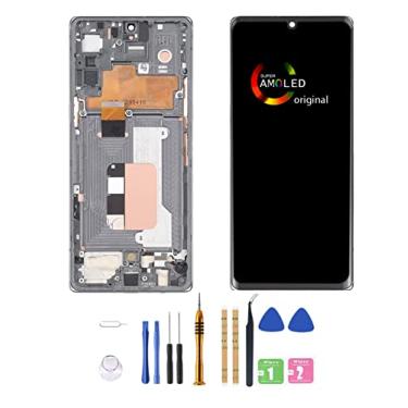 Imagem de [Moldura preta] LCD Amoled para LG G900 ThinQ Tela digitalizadora Touch Assembly Display LCD de substituição LM-G900N LM-G900EM LM-G900 17.3 cm por Qvouaw