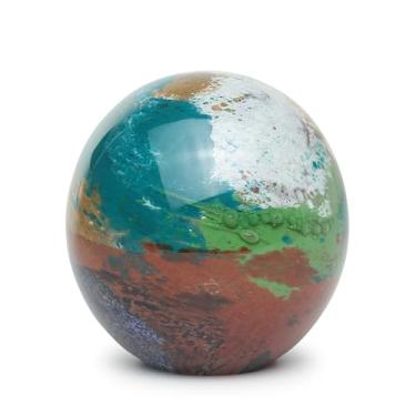Imagem de Peso Bola Planeta Terra Murano Cristais Cadoro