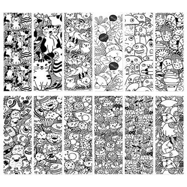 Imagem de Creanoso Marcadores de livro Doodle (10 conjuntos x 6 cartões) - Coleção pessoal de qualidade premium para comprar valor econômico