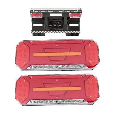 Imagem de Par Lanterna Led Caminhão Traseira Seta Sequêncial 33CM KLX Qualidade e Inovação