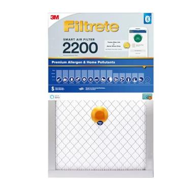 Imagem de Filtrete Smart, Filtro de ar MPR 2200, 50,8 cm x 76,2 cm x 2,5 cm, 2 pacotes de alergia premium e poluentes domésticos, branco
