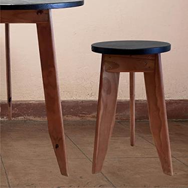 Imagem de Banqueta em Madeira Maciça Madersilva Imbuia/imbuia/preto