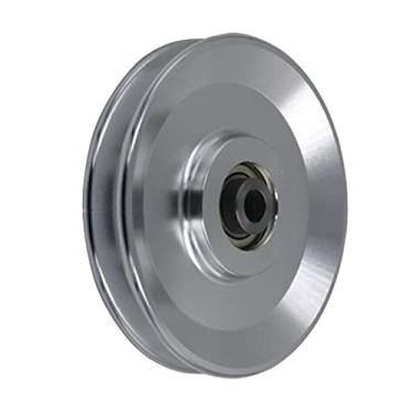 Imagem de simhoa Roda de Rolamento Universal, Roda de Rolamento de Liga de Alumínio à Prova de Desgaste Roda de Rolamento para Peça de Ginás, Prata, 110mm