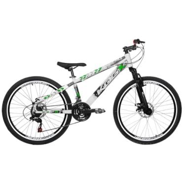 Imagem de Bicicleta Aro 26 KOG 18v Disco Freeride Full X25 Tipo Viking,13.5,Branco Verde