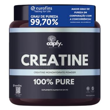 Imagem de Creatina 100% Pura 300g Monohidratada Premium Capfy. Importada com Laudo de Pureza Eurofins Suplemento para Ganho de Força Massa Muscular Zero Lactose Sem Açúcar e Sem Gluten
