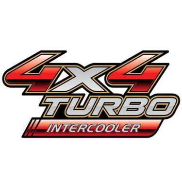 Imagem de Adesivo Par De Emblema Hilux 4X4 Turbo Intercooler - Teu Adesivo, Verm