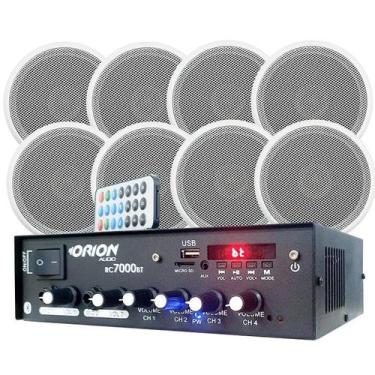 Imagem de Kit Som Residencial Amplificador + 8 Caixas De Som Orion 55w