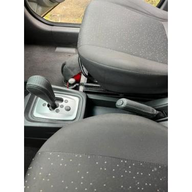 Imagem de Kit Capa Couro Manopla Câmbio Automático E Alavanca Freio Mão Meriva M