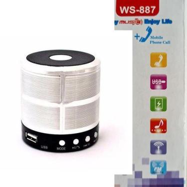 Imagem de Caixa De Som Ws887 Com Bluetooth Fm Micro Sd Aux - ELLO, PRATA