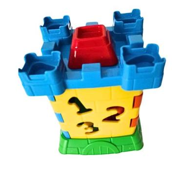 Imagem de Brinquedo Educativo Para Bebe 1 Ano Castelinho Didatico Com Letras Num