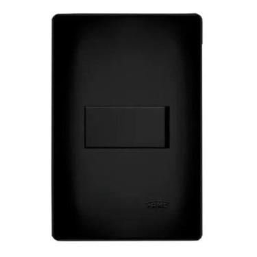 Imagem de Interruptor Paralelo Preto 16A/250V Com Placa Habitat Black - Fame
