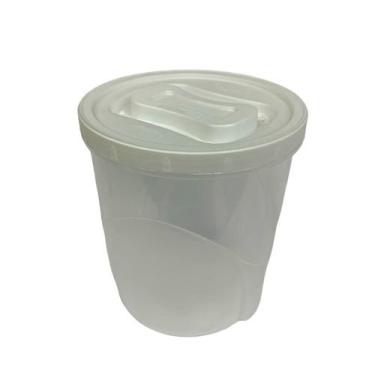 Imagem de Pote Clic Redondo De Plástico Com Rosca 3,2L Para Alimentos - plasutil