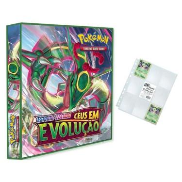 Imagem de Álbum Pasta Fichário Pokemon com 10 Folhas YES Espada e Escudo Céus Ev