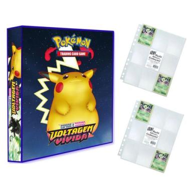 Imagem de Álbum Pasta Fichário Pokemon com 20 Folhas YES 9 Bolsos Espada e Escud