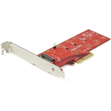 Imagem de StarTech. Adaptador SSD PCIe M2 – x4 PCIe 3.0 NVMe/AHCI/NGFF/M-Key – Perfil baixo e completo – Adaptador SSD PCIe M.2 (PEX4M2E1)