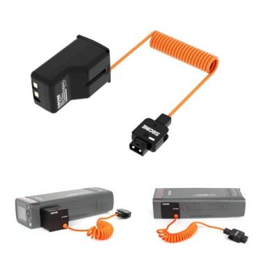 Imagem de ZGCINE DT-AD200 Cabo de Bateria Falsa D-Tap (Fio Trançado) - Conector Rotativo 180°, Saída 14.8V/10A, Proteção Anti-Inversão | Compatível com Godox AD200/AD200 Pro/AD300 Pro/AD200 PRO II Flash