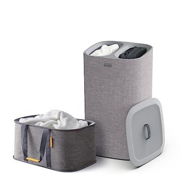 Imagem de Joseph Joseph Conjunto de 2 peças para lavanderia – Cesta de lavagem dobrável de 35 L e...