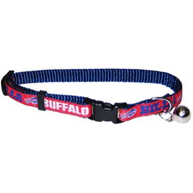 Imagem de Pets First COLAR PARA GATOS - COLAR DE GATOS NFL BUFFALO BILLS - Coleiras de futebol fortes e ajustáveis para gatos com sino de metal