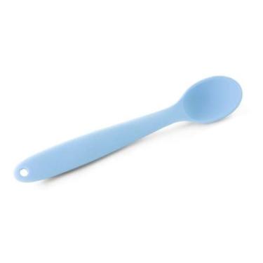 Imagem de Colher De Silicone Azul Para Bebês Livre De Bpa - Mimo Style