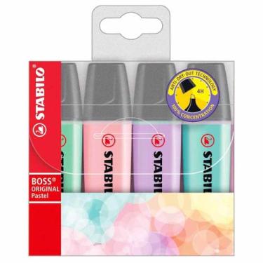 Imagem de Caneta Marca Texto Stabilo Boss Original Pastel 4 Cores