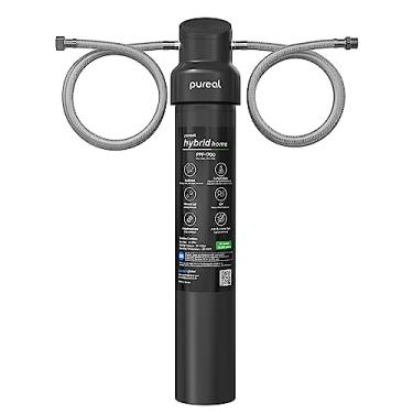 Imagem de Pureal Sistema de filtro de água híbrido para casa PPU-1700K sob a pia, 20K galões, NSF/ANSI 42 e 372, filtro de polifosfato KDF de bloco de carbono de sedimentos minerais para escala, chumbo e cloro