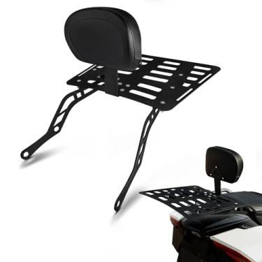 Imagem de Encosto destacável do passageiro com bagageiro para Can Am Spyder Quick Install Sissy Bar compatível com Can Am Spyder F3, F3-S, F3-T (preto amassado)