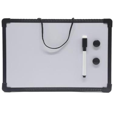 Imagem de Quadro Lousa Branco Magnético 40x30 Office Moldura Colorida C/ Caneta 