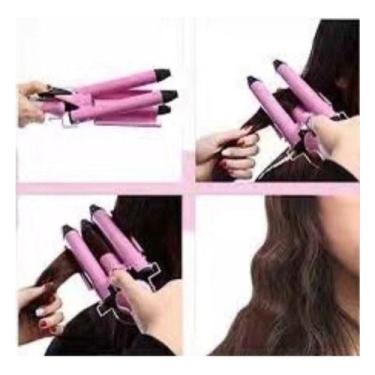Imagem de Chapinha Ondulador Formador Triplo Modelador De Cachos 110v - oem