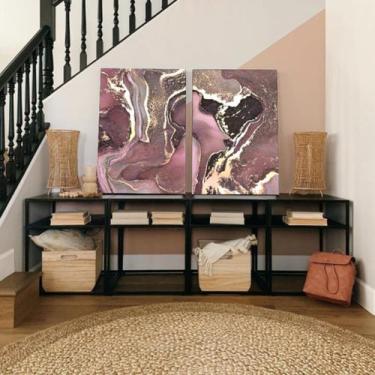 Imagem de Quadro Em Tela Marmore Rose Gold Abstrato - Reevall
