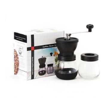 Imagem de Moedor De Café Manual Reservatório Em Vidro Inox E Cerâmica - oem, Pre