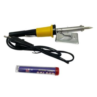 Imagem de Kit Ferro De Solda Soldar Soldador 60w + Estranho - Tesla Store, 220V