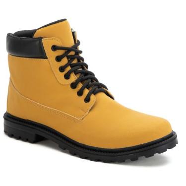 Imagem de Bota Coturno Sintético Estilo e Conforto - Morph Store, 42, Mostarda