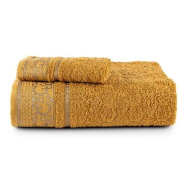 Imagem de Kit De Toalhas Banho E Rosto 100% Algodão Eudora 2 Peças - Dianneli