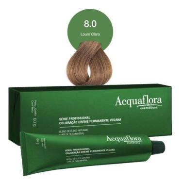 Imagem de Coloração Creme Permanente Vegana 8.0 Louro Claro - Acquaflora