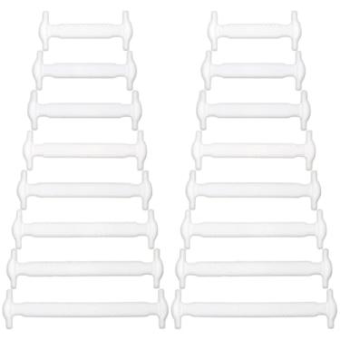 Imagem de YIIOCCC Cadarços sem amarrar para crianças e adultos elásticos de silicone elástico sem amarrar cadarços