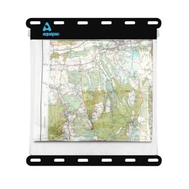 Imagem de Aquapac Kaituna Suporte de mapa à prova d'água – Capa impermeável para leitura de mapas ao ar livre ou caminhadas – Capa de plástico transparente para caiaque – Bolsa grande à prova