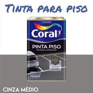 Imagem de Tinta Pinta Piso 18 Litros Premium Coral Escolha Cor, Cinza médio
