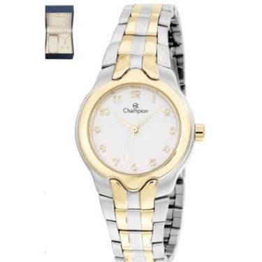 Imagem de Relógio Champion Feminino QTZ Misto Fundo Branco  + Semi Joia QTZ-Feminino
