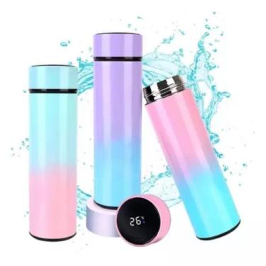Imagem de Garrafa Térmica Inox 500ml Com Display LCD Para Café - GARRAFAS E CIA