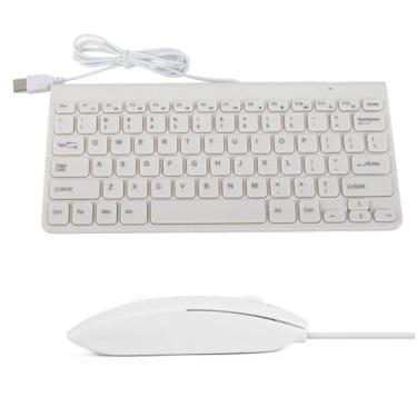 Imagem de Ultra Thin USB Wired Teclado de Mouse óptico Rates Conjunto de Laptop para PC Este é um Mini -Teclado Com Teclado de Teclado de Mouse (Branco)