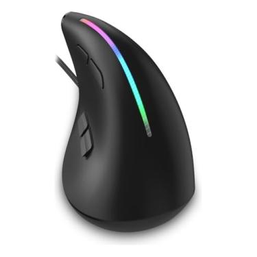 Imagem de Mouse Óptico Vertical Ergonômico Com Led Usb Dpi 12800 D7