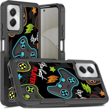 Imagem de Candykisscase Para Moto G Power, o melhor padrão de videogame de jogador, absorção de choque, PC rígido e capa protetora de camada dupla híbrida de silicone interno para Moto G Stylus 5G (Moto G Power